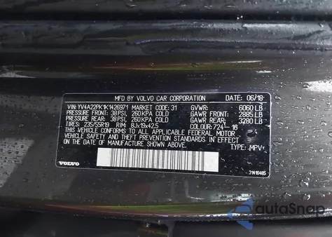 2019 Volvo Xc90 T6 Momentum from USA, damaged, VIN YV4A22PK1K1426971